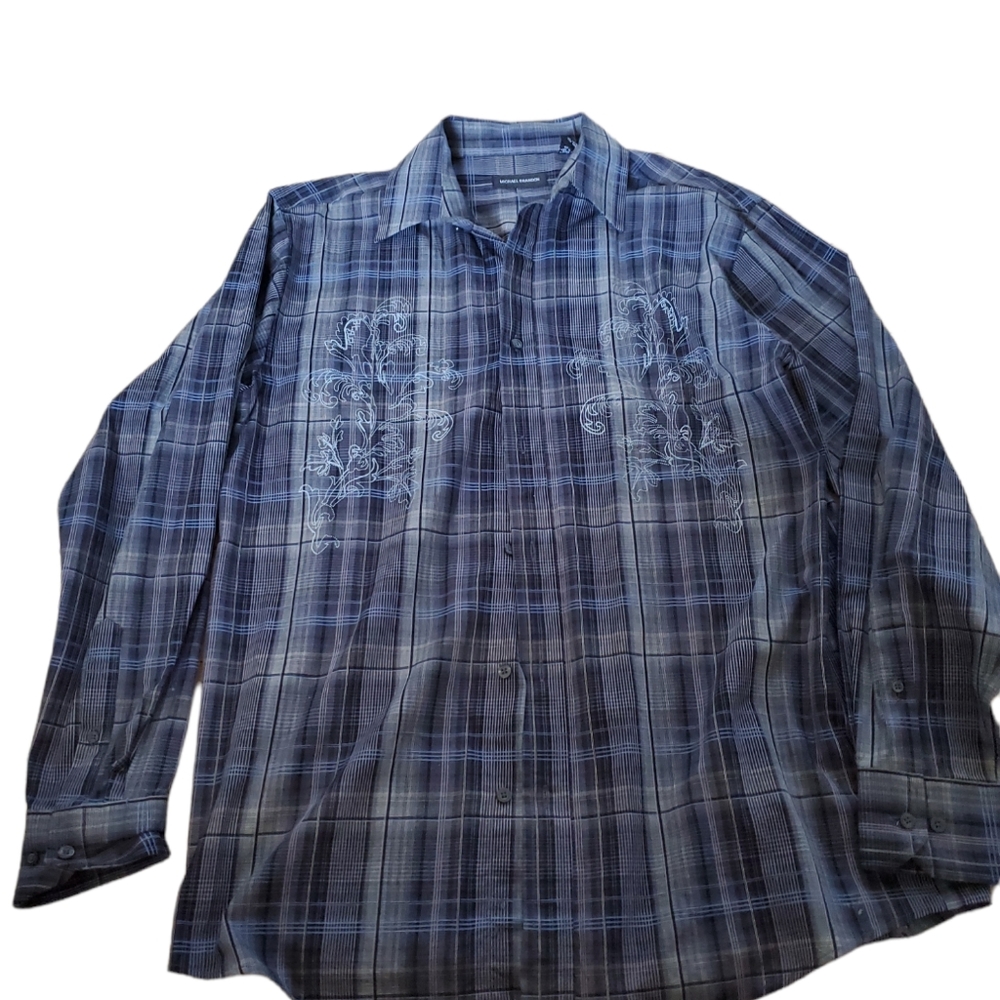 Michael  Brandon Plaid Men's shirt L